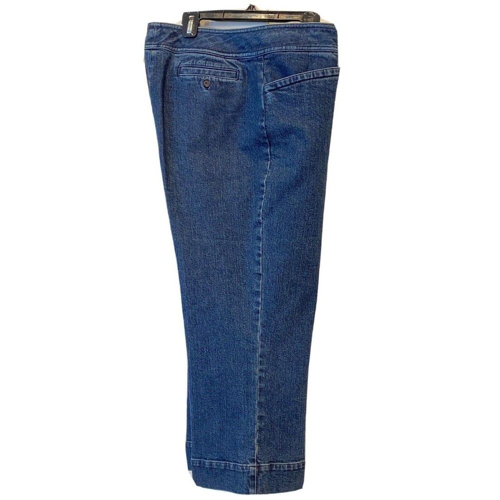 ANNE KLEIN Womens Jeans Size 14 High Rise Denim Medium Wash Capris 36” x 24”